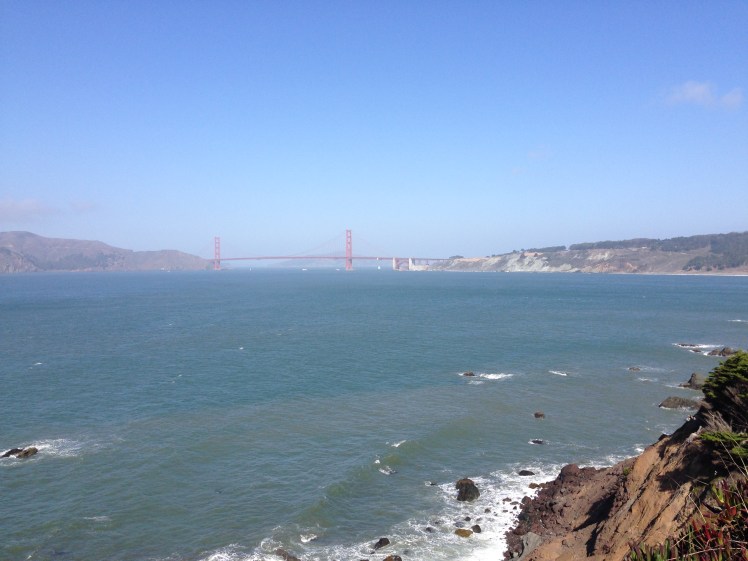 walking to land's end. yes, the land ends here.